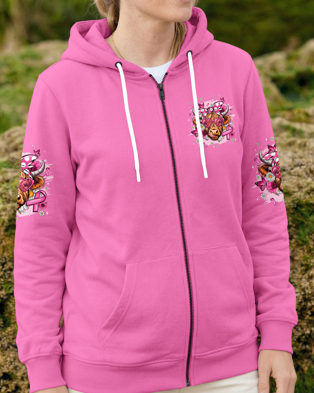 SAVE THE UDDERS HIGHLAND COW BREAST CANCER AWARENESS ALL OVER PRINT - TYQY1507262