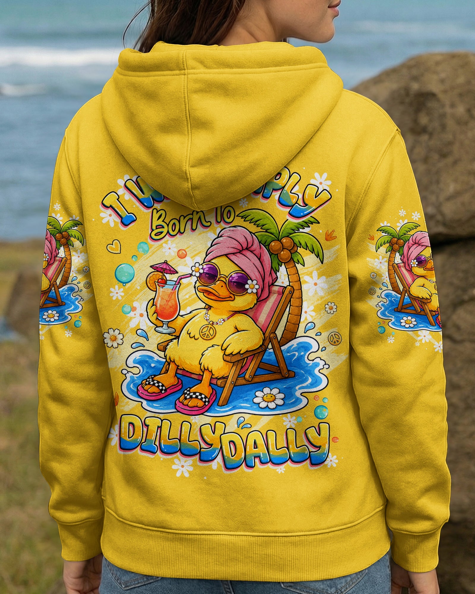 I WAS SIMPLY BORN TO DILLY DALLY DUCK ALL OVER PRINT - TLHG2005263