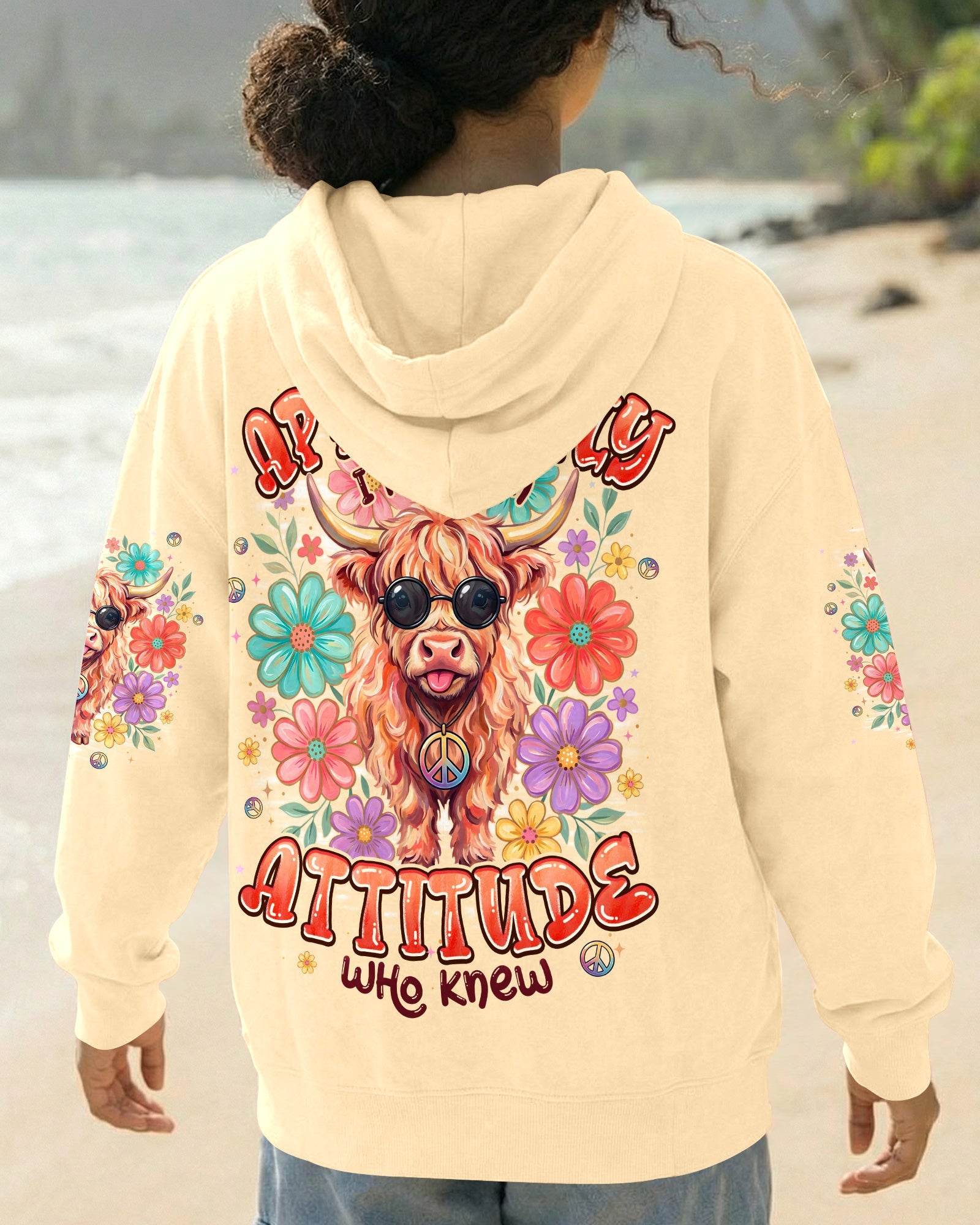 APPARENTLY I HAVE AN ATTITUDE WHO KNEW COW ALL OVER PRINT - TYPQ1004261