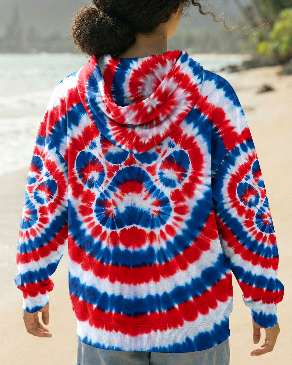 RED WHITE AND BLUE PAW ALL OVER PRINT - TYQY0104261