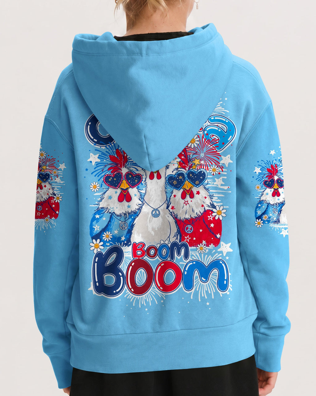 CHICKA BOOM BOOM HIPPIE CHICKEN KIDS ALL OVER PRINT - TY0406262