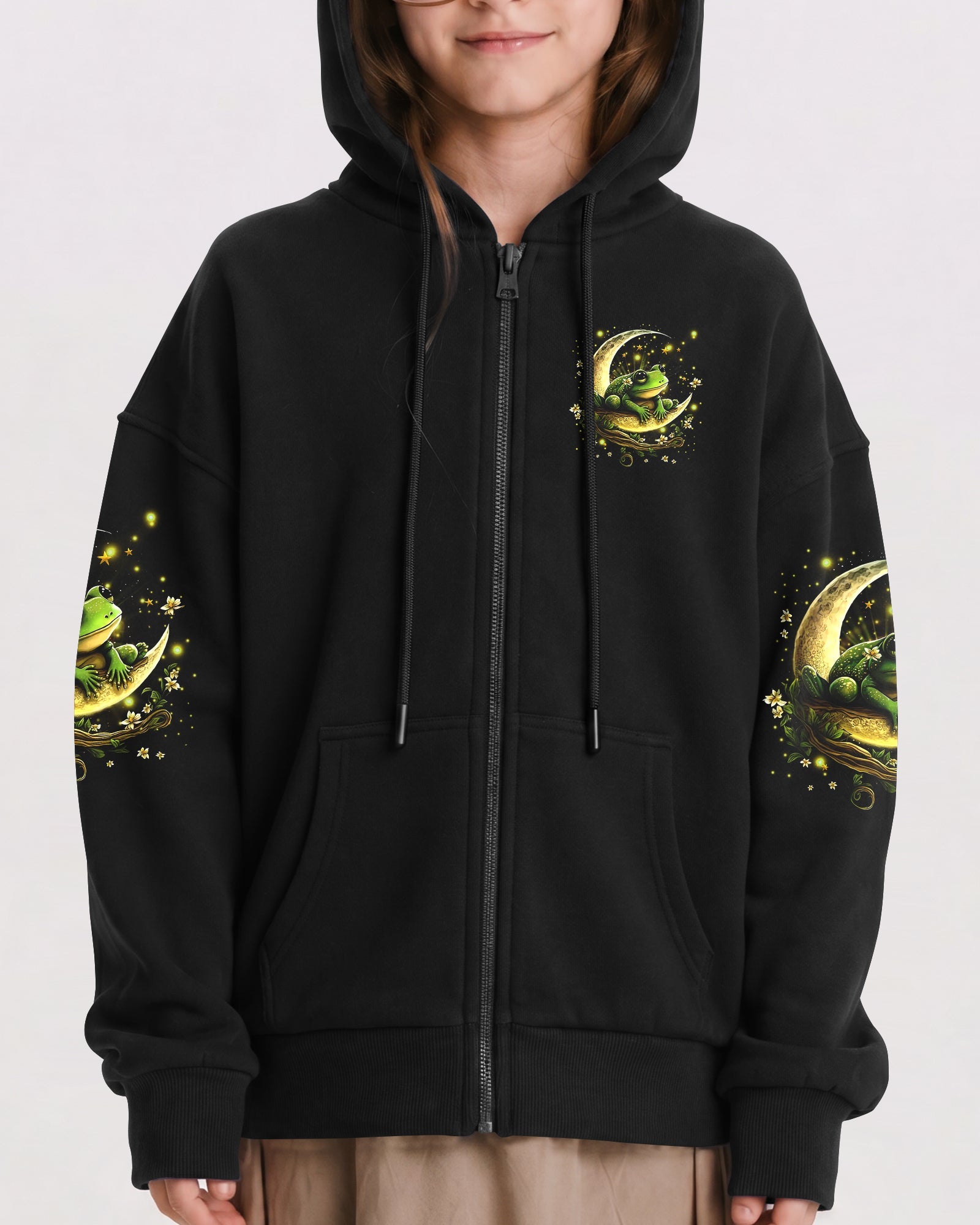 FLY ME TO THE MOON FROG KIDS ALL OVER PRINT - YHDU1812233