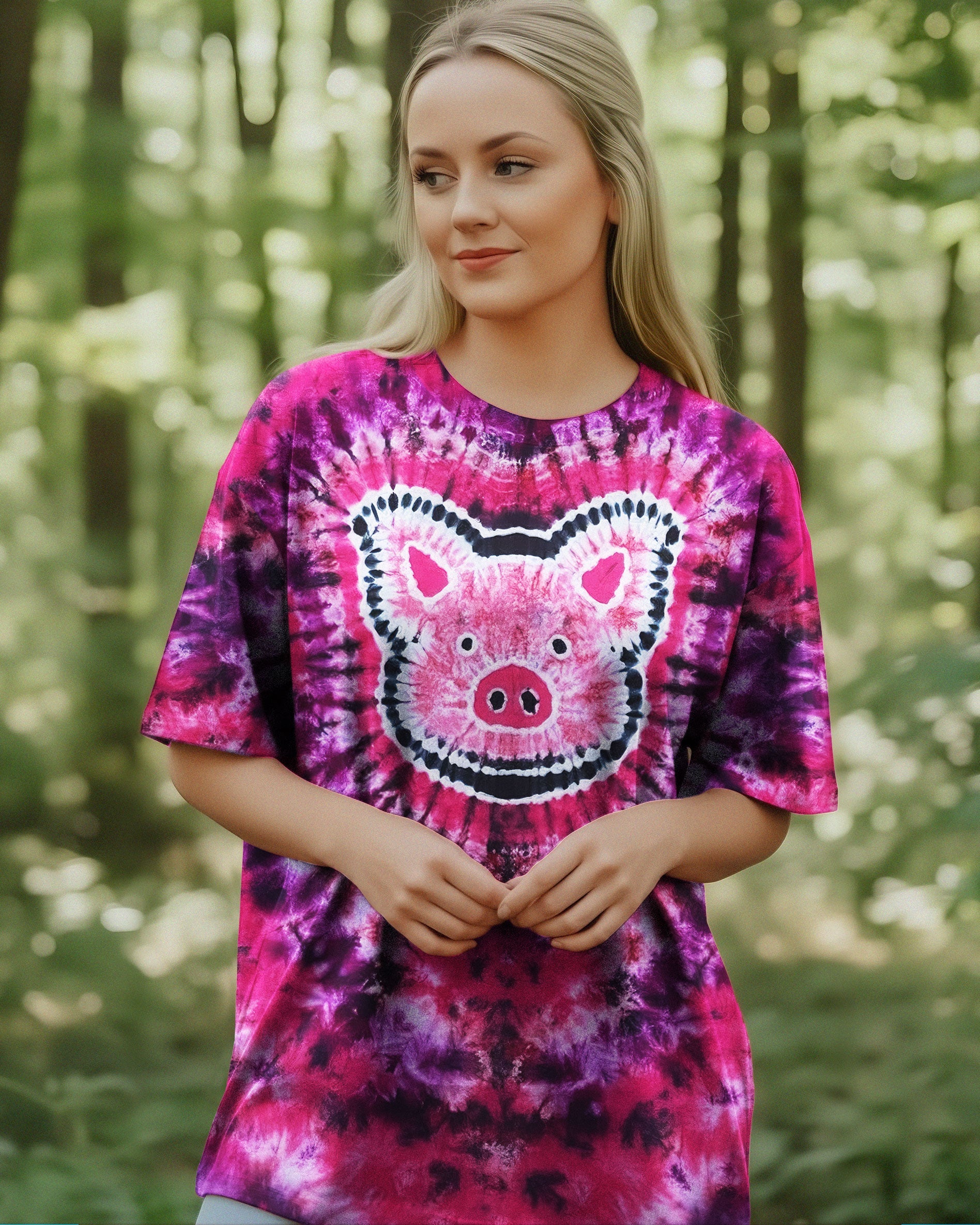 HAPPY PIG PINK ALL OVER PRINT - TLNO2911252