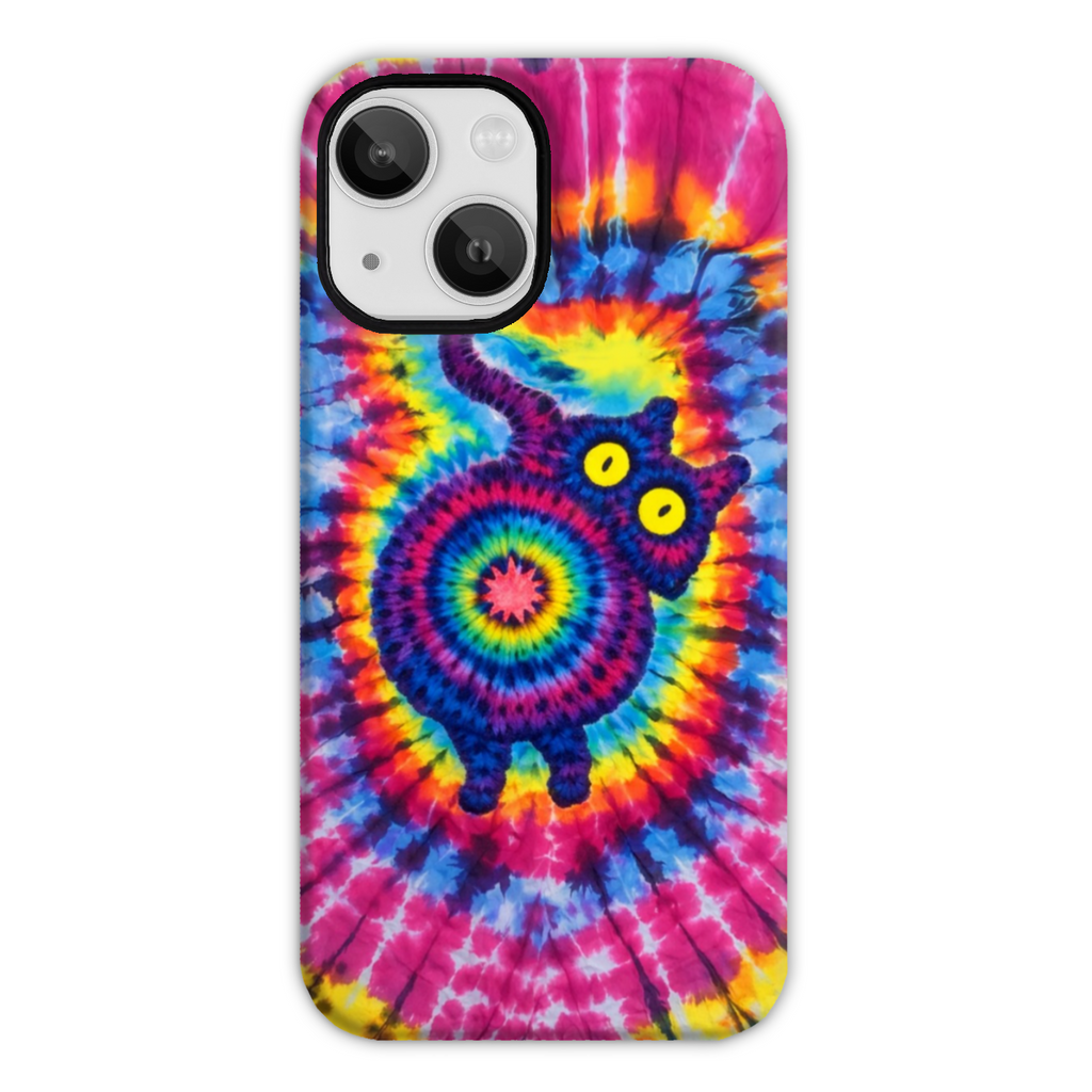 CAT COLORFUL SWIRL PATTERN PHONE CASE  - TLNO0701261