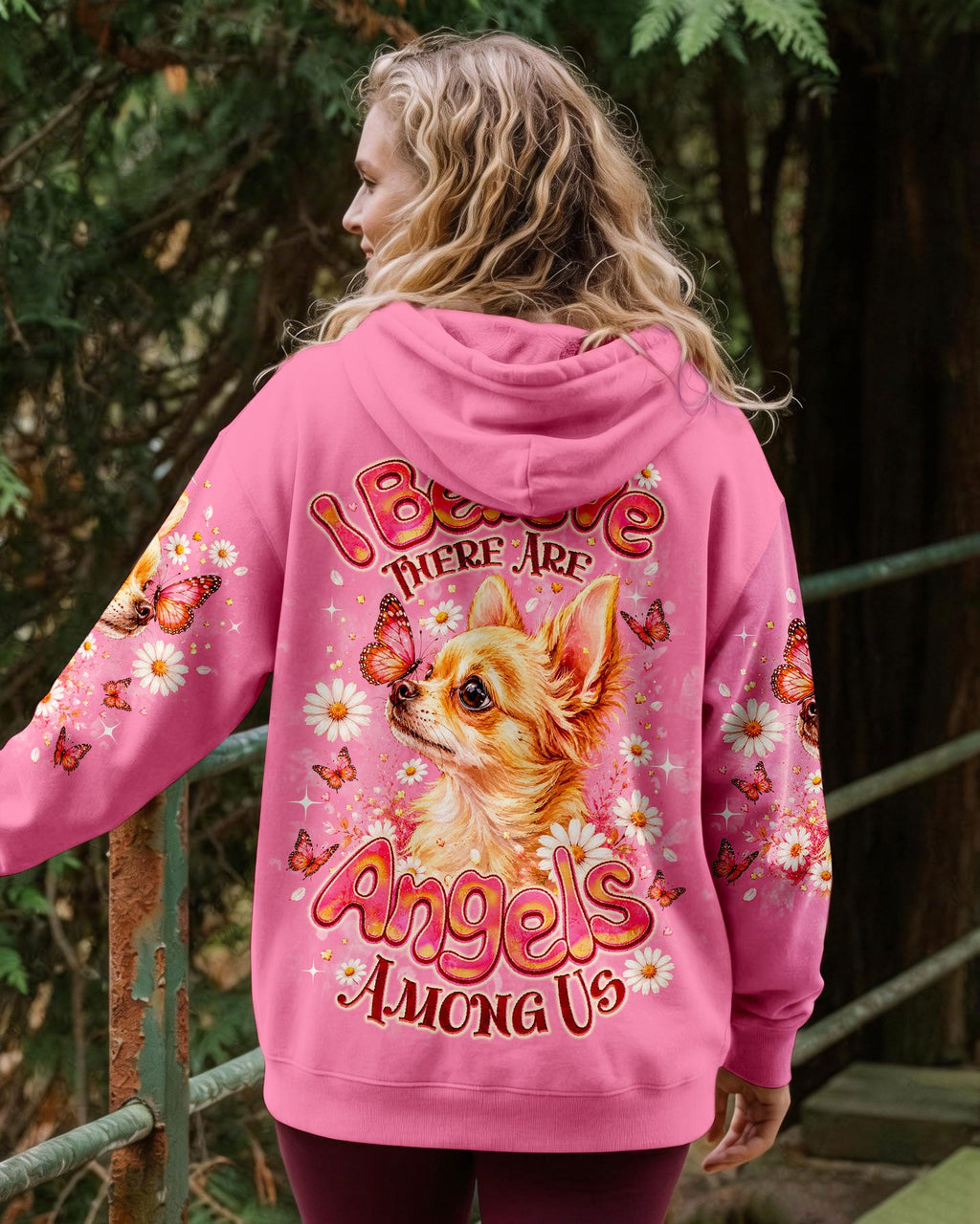 I BELIEVE THERE ARE ANGELS AMONG US CHIHUAHUA DOG ALL OVER PRINT - TLNO2105262