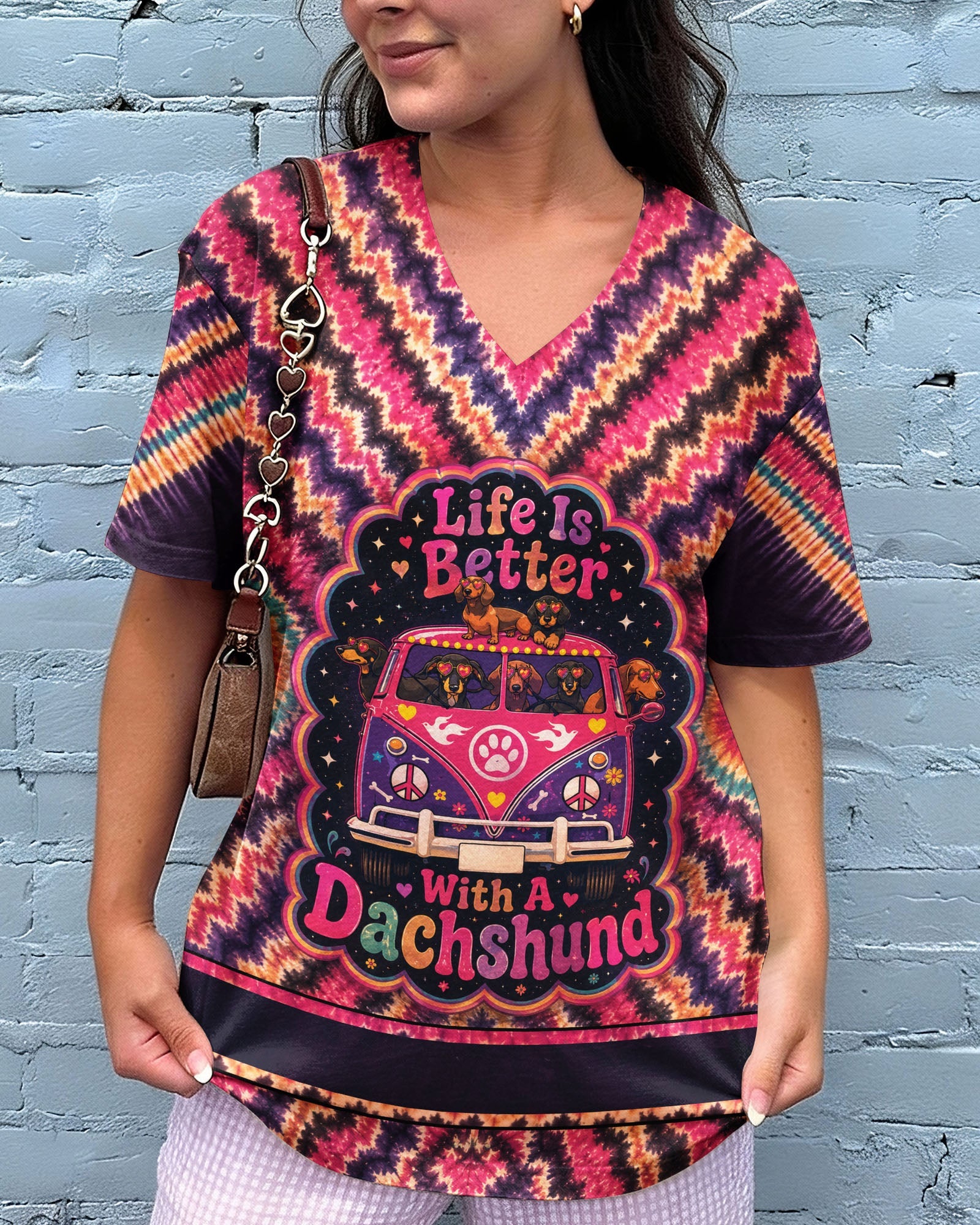 LIFE IS BETTER WITH A DACHSHUND RADIANT BURST ALL OVER PRINT - KMTM1906261