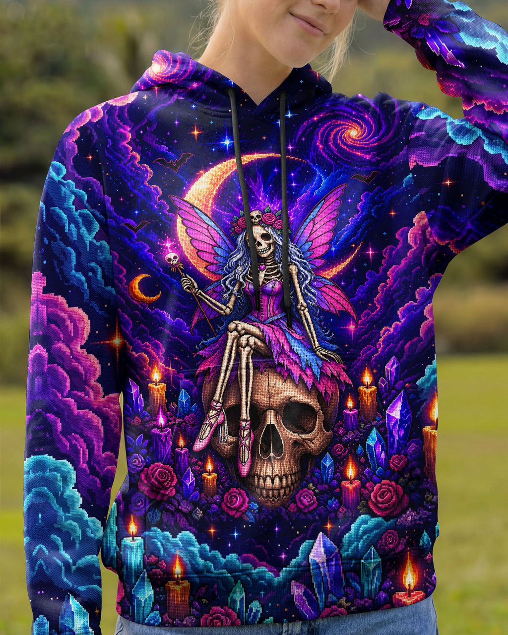 KARMA FAIRY SKELETON PIXEL ALL OVER PRINT – KMTM2605261