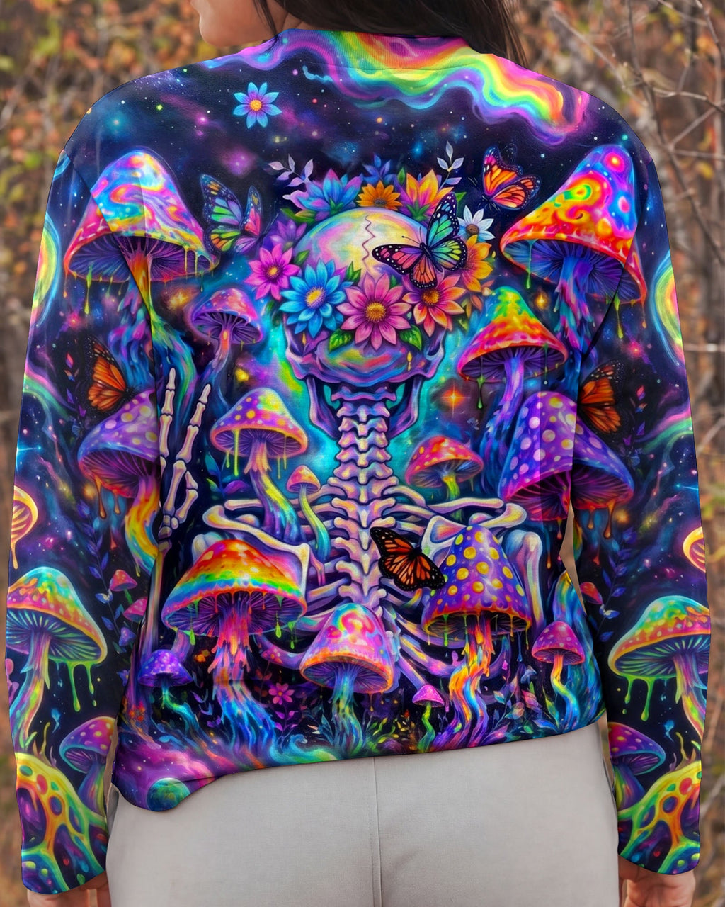PSYCHEDELIC MUSHROOM SKULL GALAXY ALL OVER PRINT - RI1205262