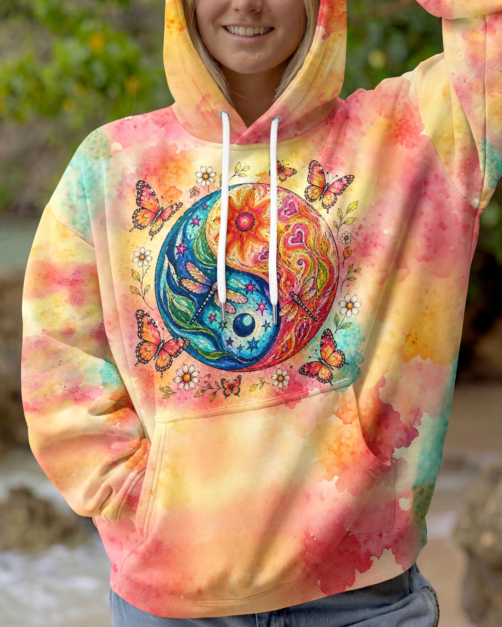 LIFE IS A BALANCE YINYANG SUN MOON ALL OVER PRINT - TLHG0405261