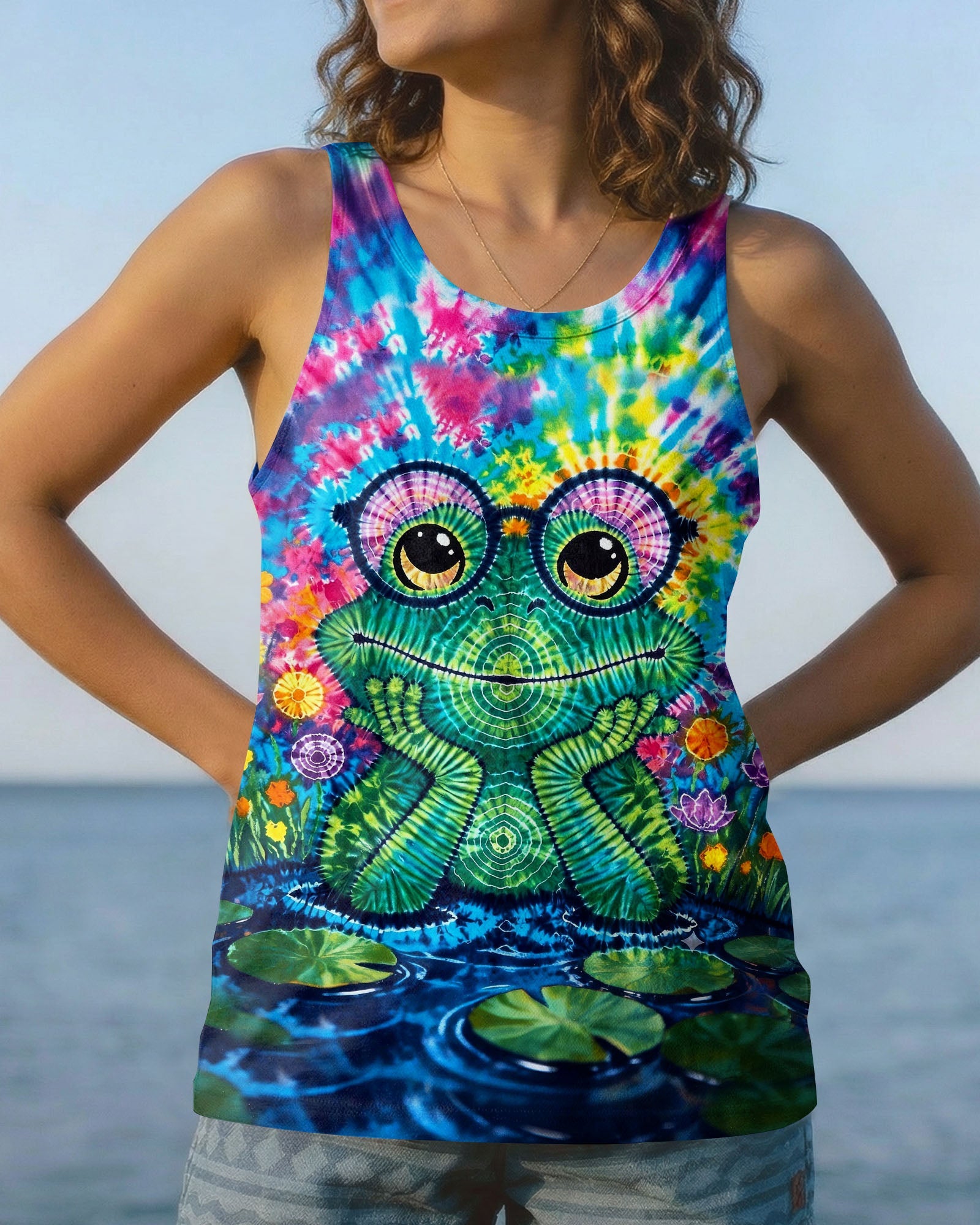 GROOVY FROG SWIRL ALL OVER PRINT - TLHG0805261