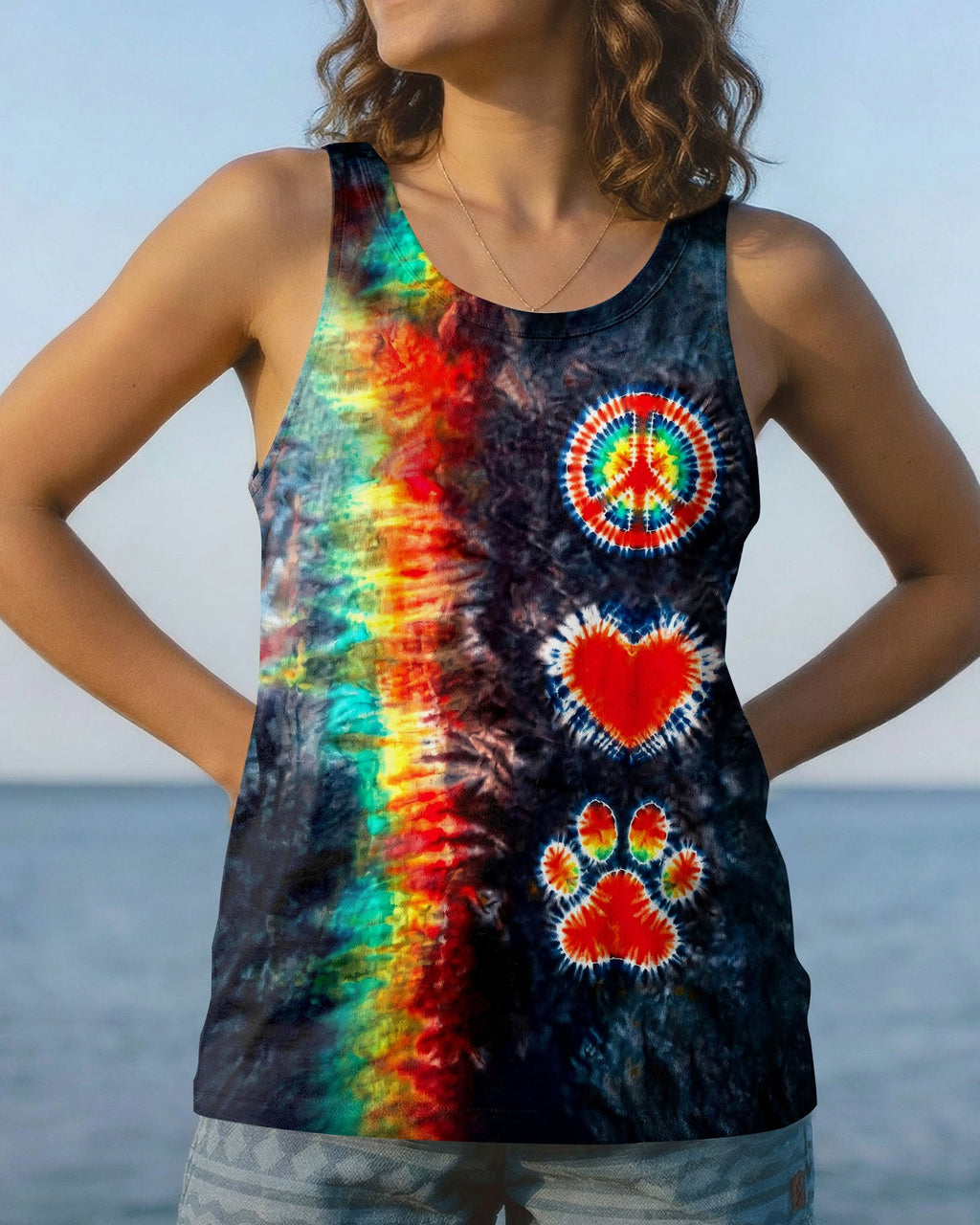 PEACE LOVE PAW PRINT ALL OVER PRINT - TLHG1505261