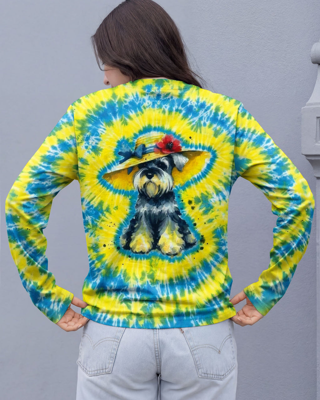 SCHNAUZER DOG YELLOW PATTERN ALL OVER PRINT - TLHG2905263