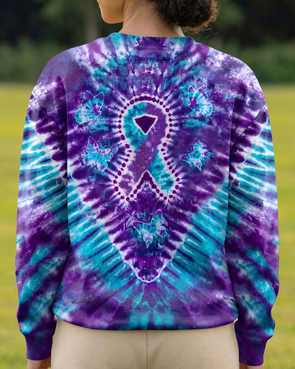 RIBBON BUTTERFLY SUICIDE PREVENTION AWARENESS ALL OVER PRINT - TLHN1704261