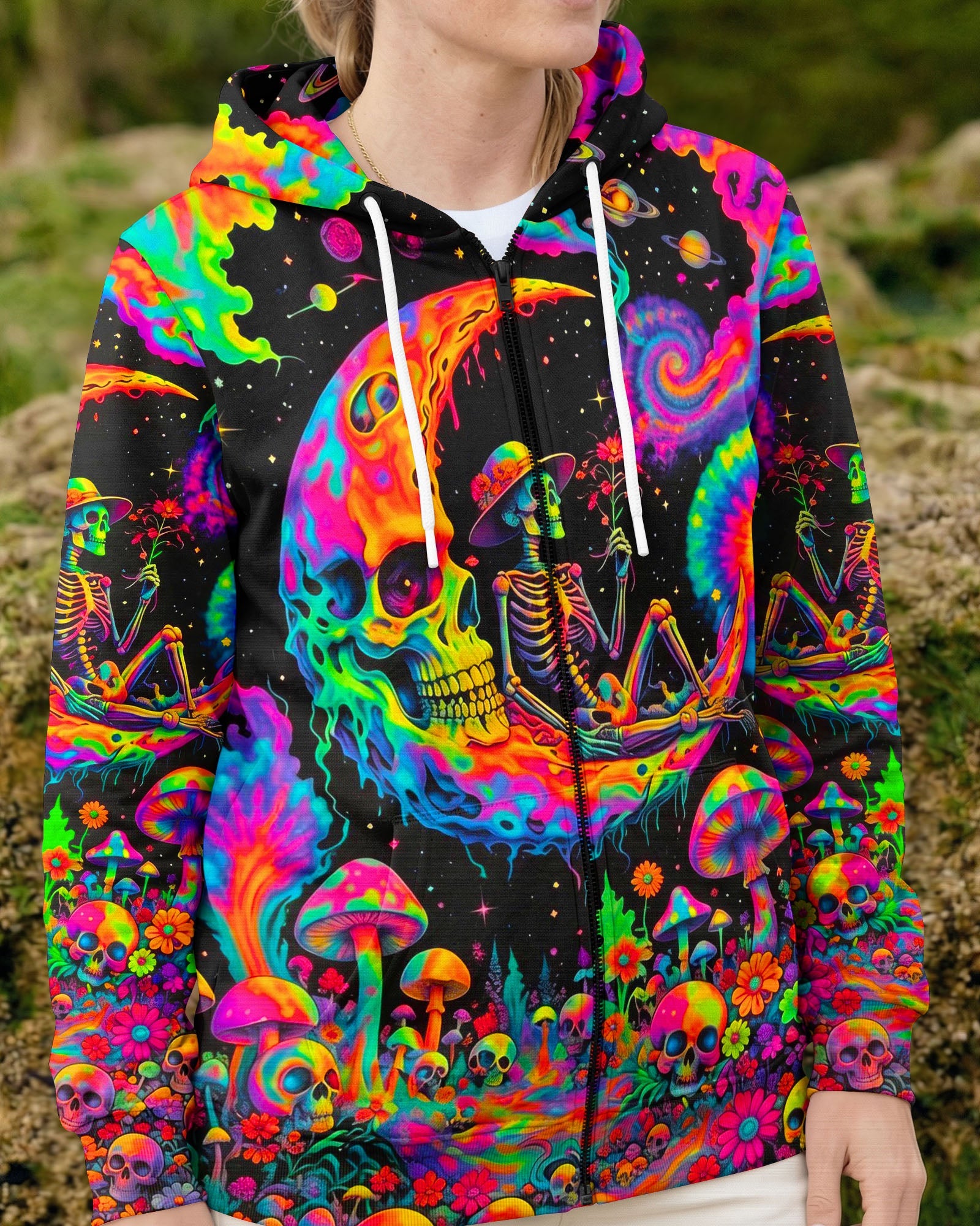 HIPPIE SKULL PSYCHEDELIC  ALL OVER PRINT  - TLNO0604261