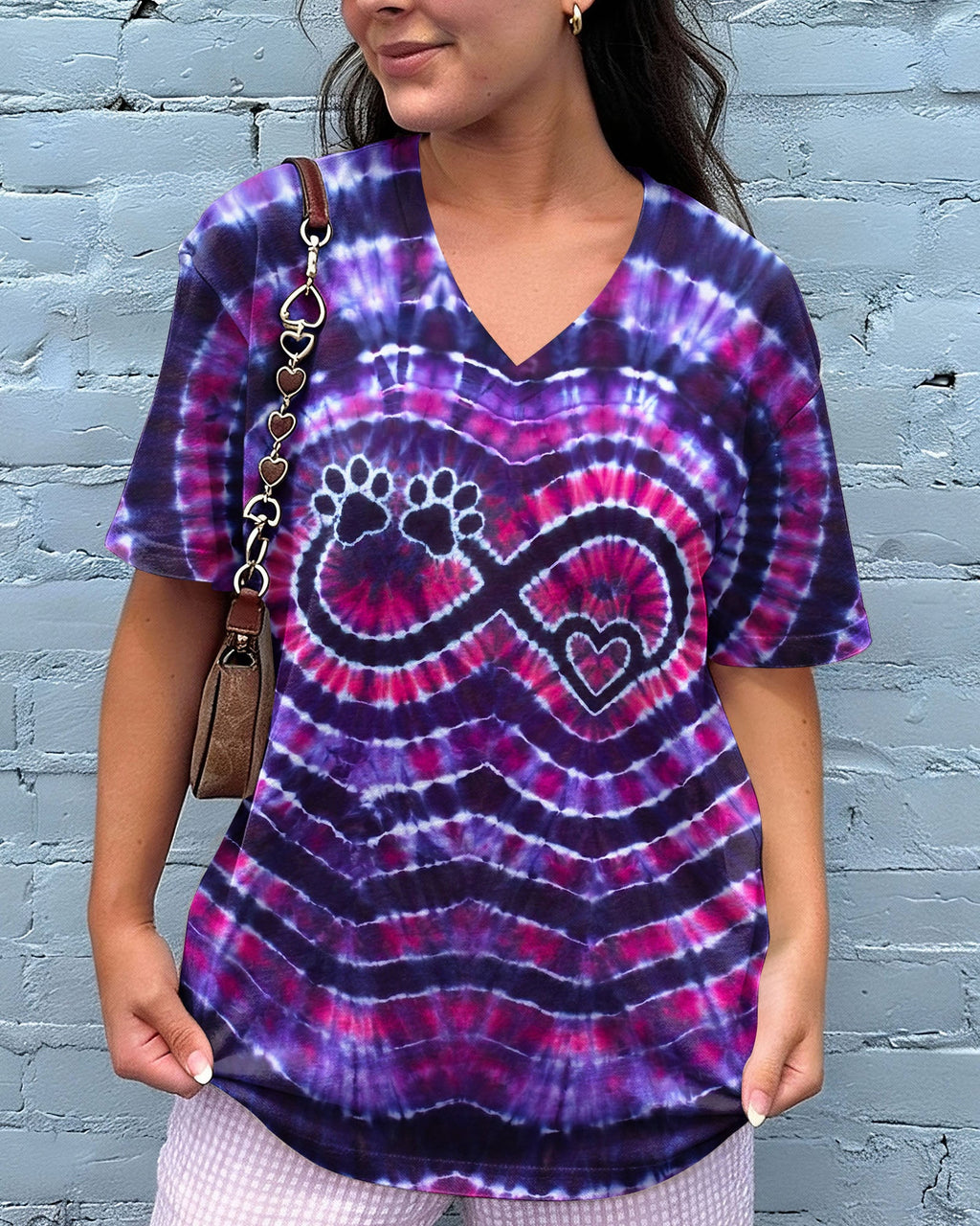 INFINITY HEART PAW PRINT SWIRL ALL OVER PRINT  - TLNO1506262