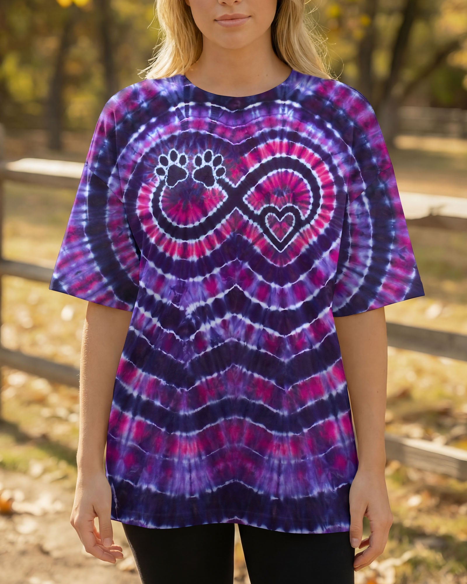 INFINITY HEART PAW PRINT SWIRL ALL OVER PRINT  - TLNO1506262