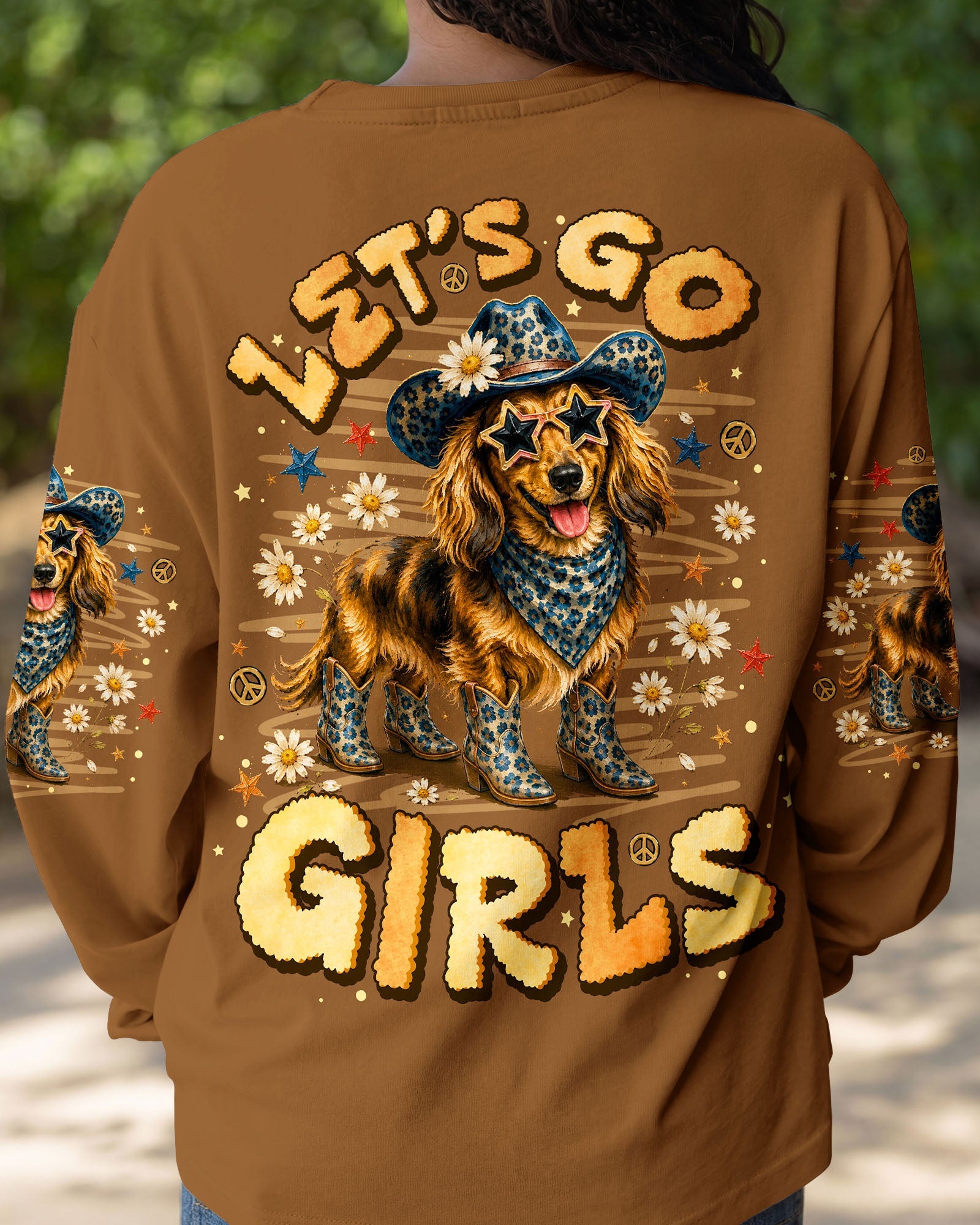 LET'S GO GIRLS DACHSHUND DOG ALL OVER PRINT - TLNO1906261