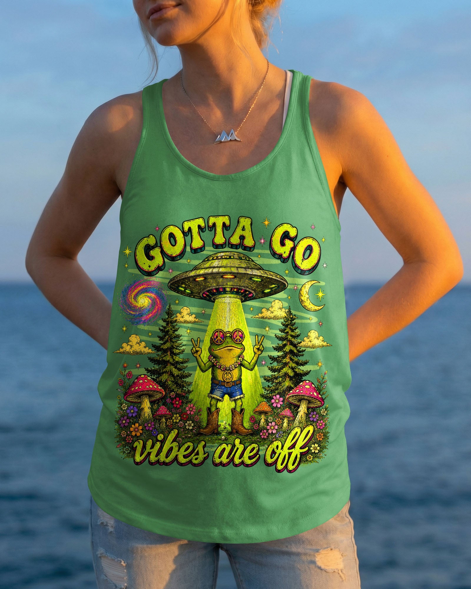 GOTTA GO VIBES ARE OFF FROG ALL OVER PRINT - TLNO1906262