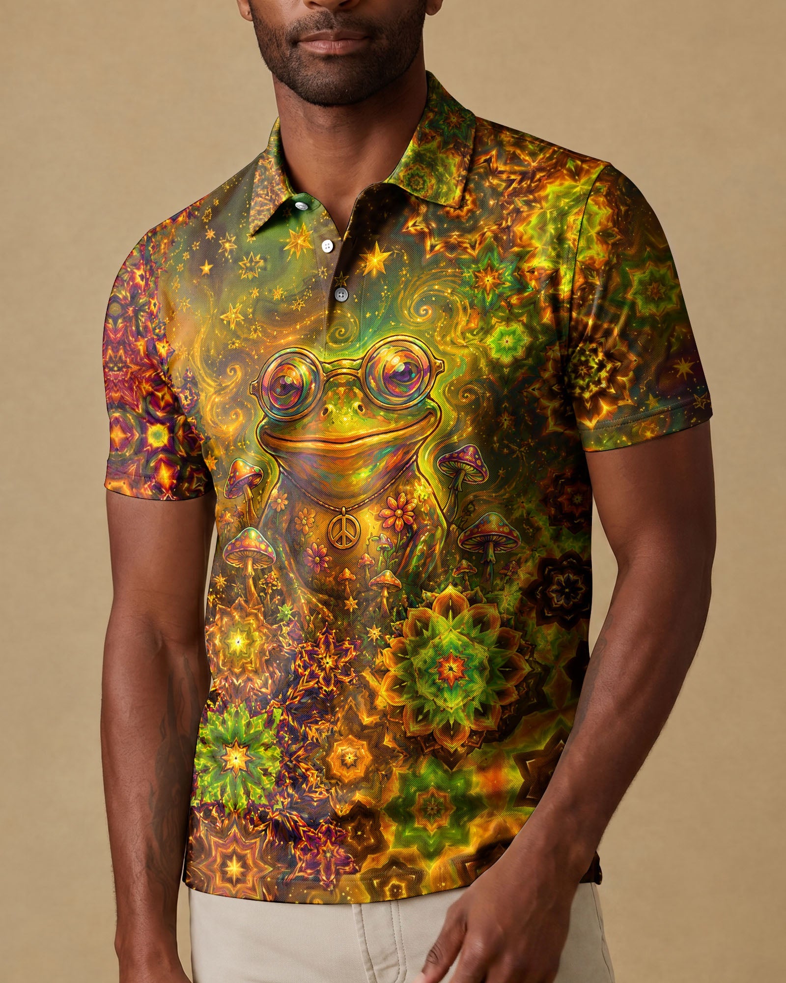TRIPPY PSYCHEDELIC FROG ALL OVER PRINT - TLNO2406261