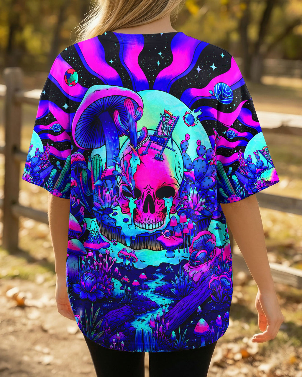 PSYCHEDELIC SKULL  HIPPIE ALL OVER PRINT   - TLNT1305262