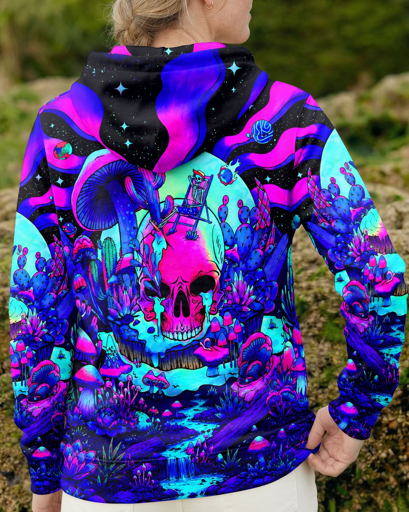 PSYCHEDELIC SKULL  HIPPIE ALL OVER PRINT   - TLNT1305262