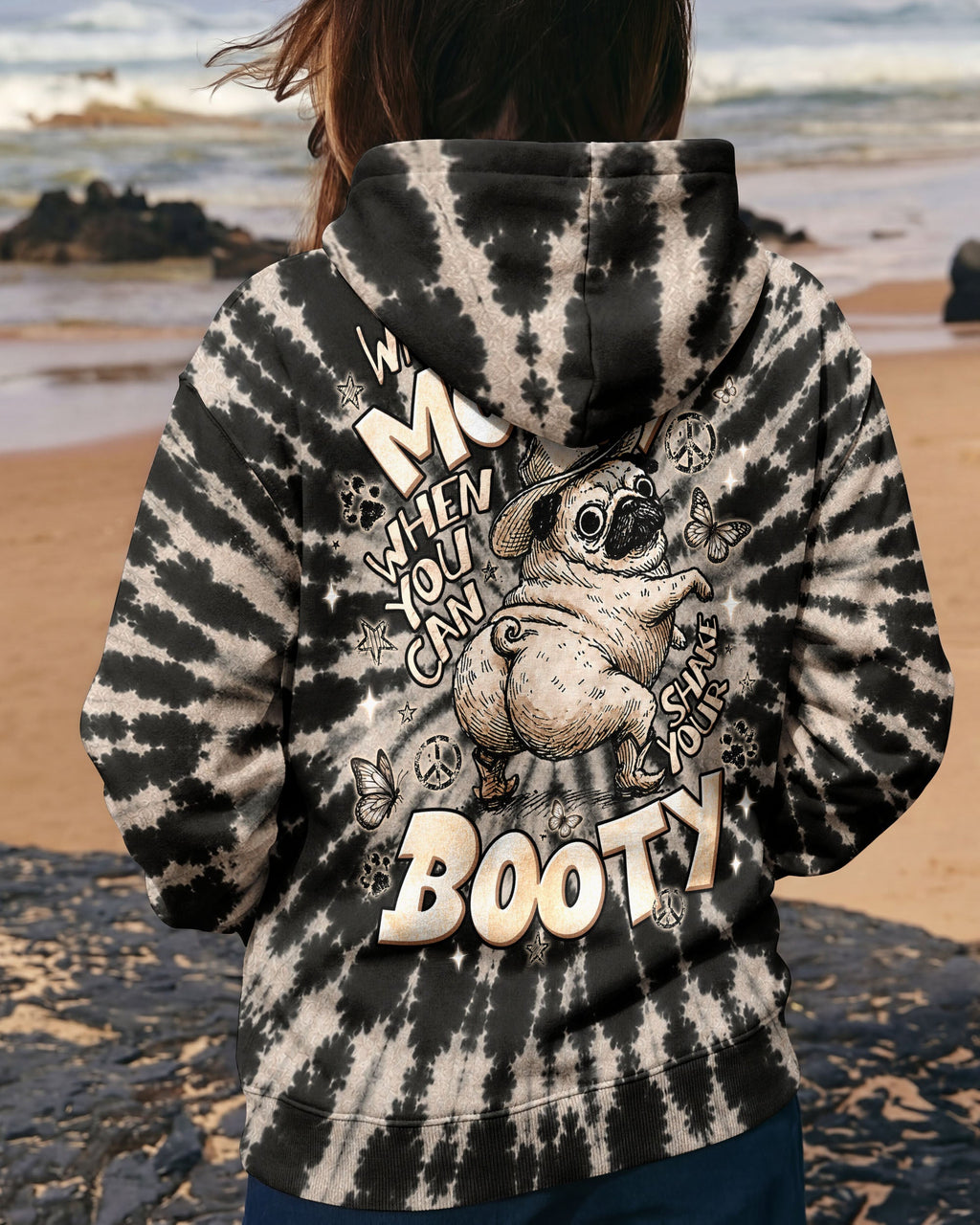 WHY BE MOODY PUG DOG ALL OVER PRINT  - TLNT2206263