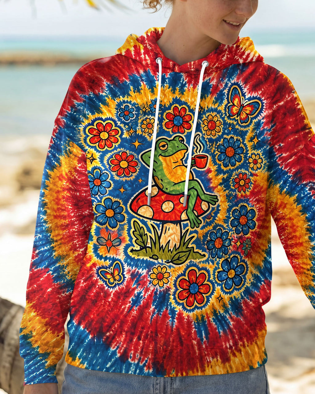 I WAS SIMPLY BORN TO DILLY DALLY FROG ALL OVER PRINT - TLNT2304263