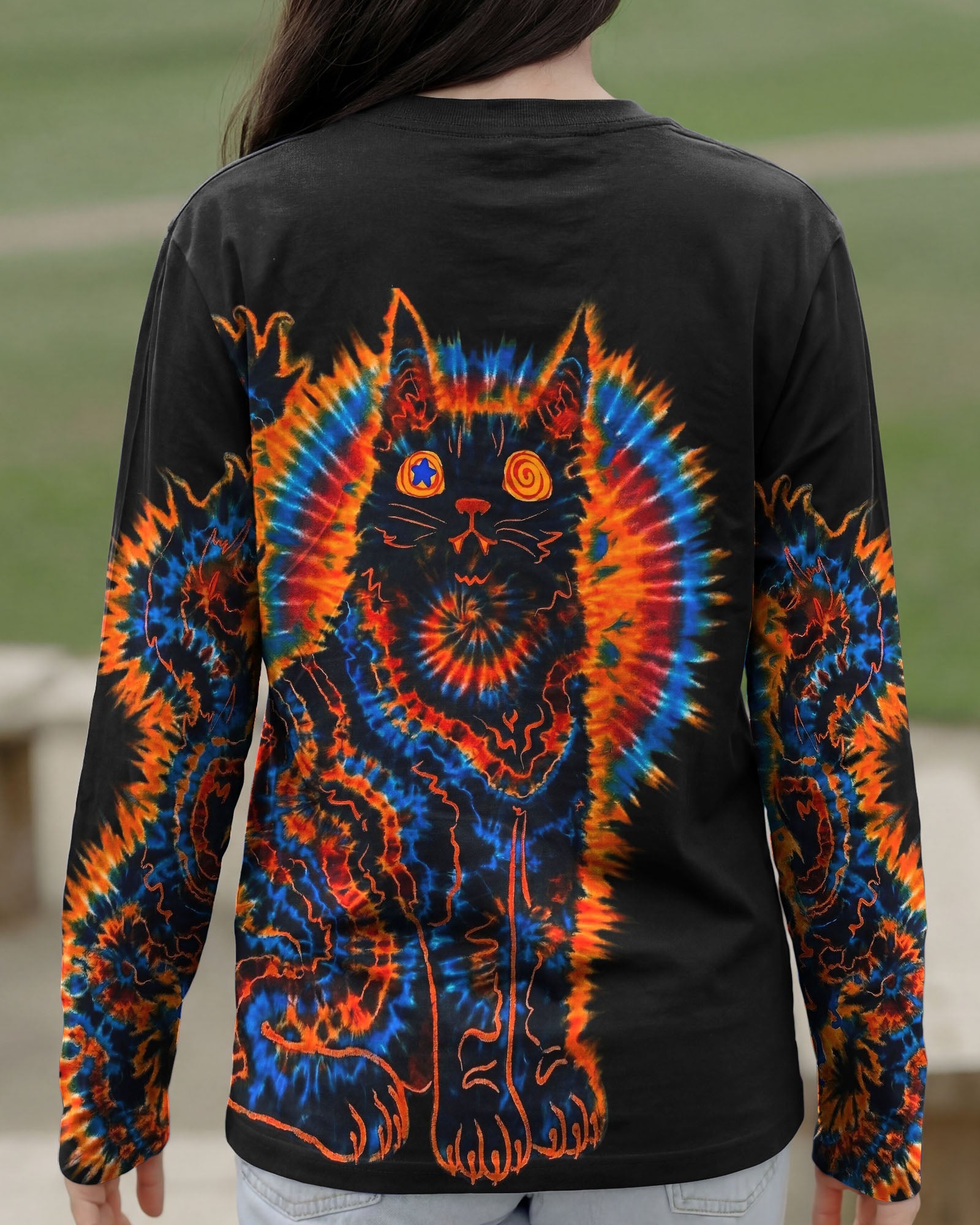 BLACK CAT SWIRL ALL OVER PRINT - TLNT3103263