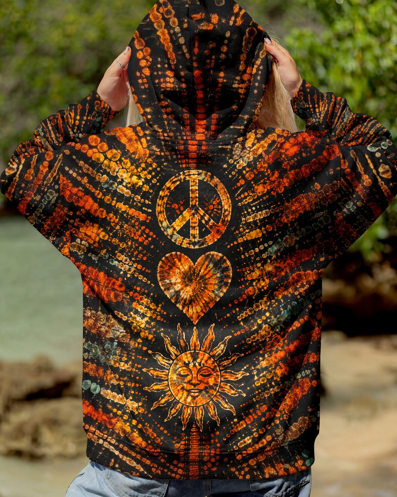 PEACE LOVE HIPPIE SUN ALL OVER PRINT - TLTW0104261