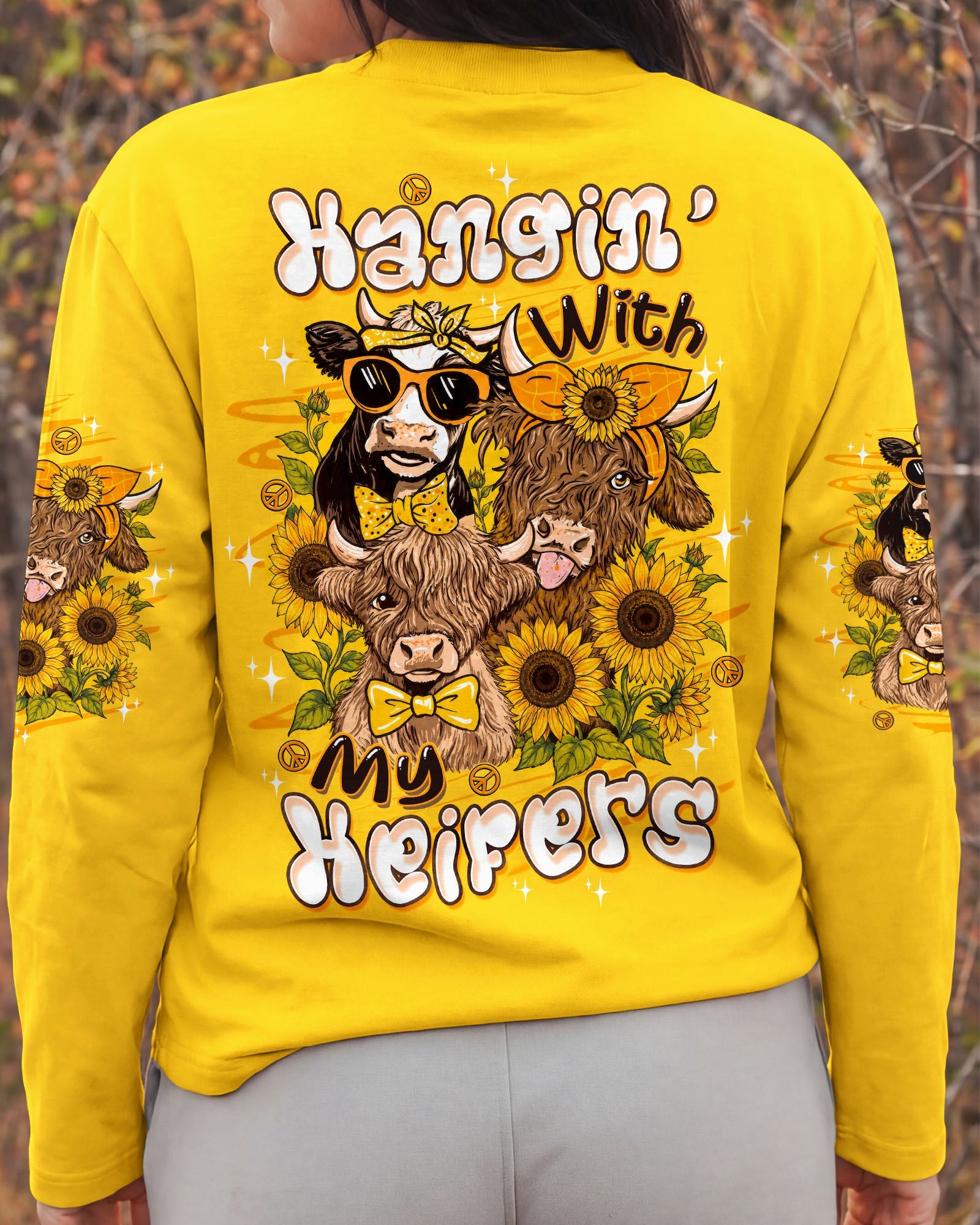 HANGIN' WITH MY HEIFERS HIGHLAND COW ALL OVER PRINT - TLTW0907264