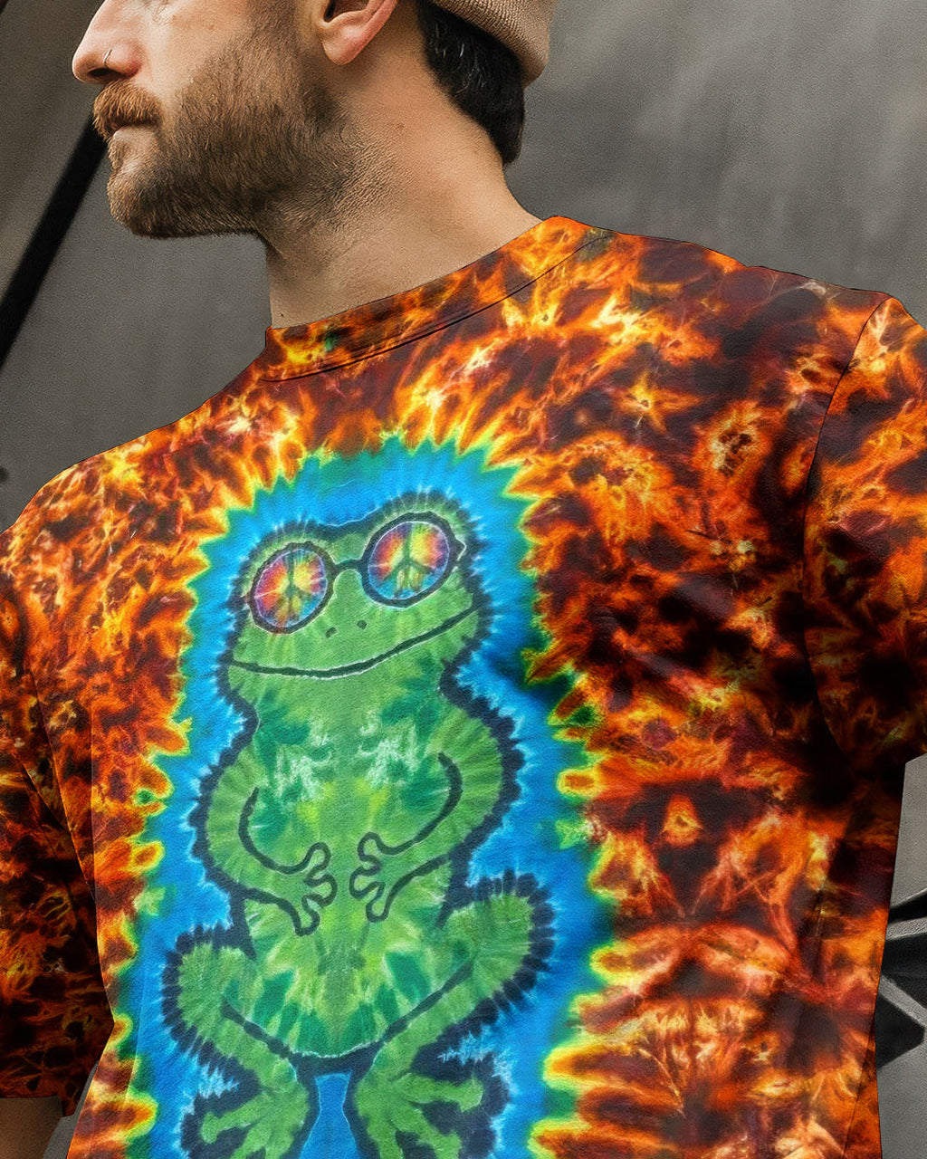 GREEN FROG HIPPIE ALL OVER PRINT - TLTW1505261