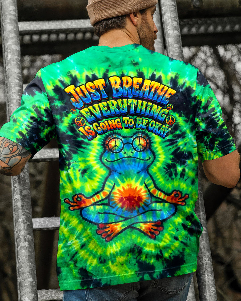 JUST BREATHE FROG ALL OVER PRINT  - TLTW1805264