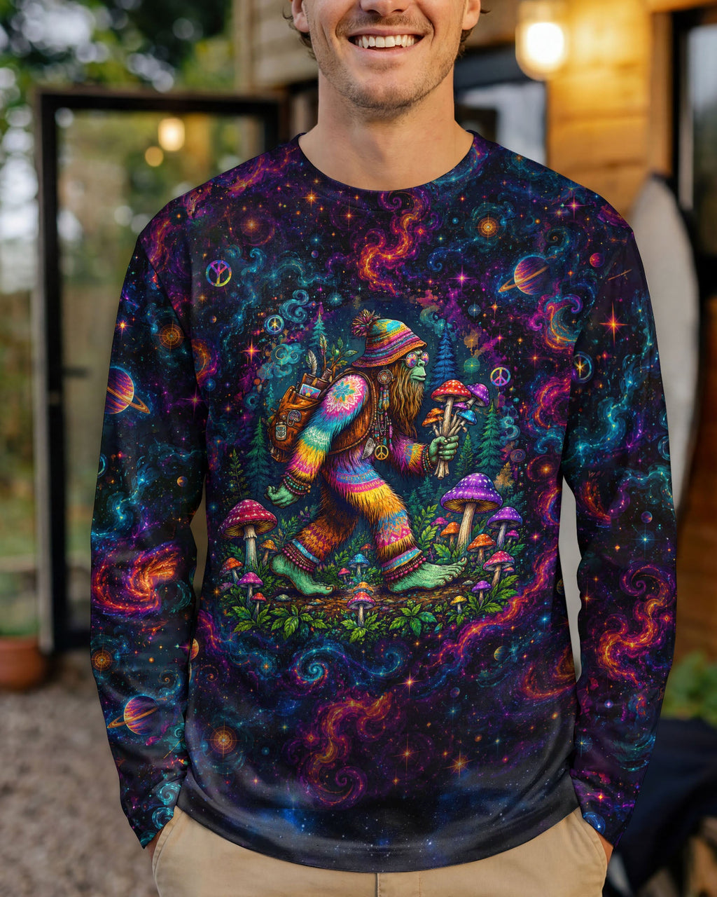 TRIPPY BIGFOOT LET'S GET WEIRD BIGFOOT ALL OVER PRINT - TLTW2805263