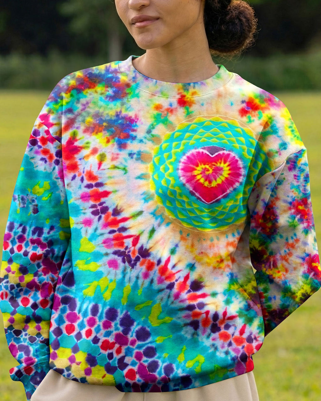MANDALA HEART COLORFUL ALL OVER PRINT - TYPQ0304262