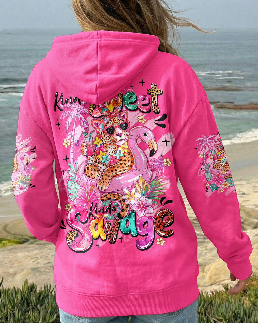 KINDA SWEET KINDA SAVAGE LEOPARD ALL OVER PRINT - TYQY0107262