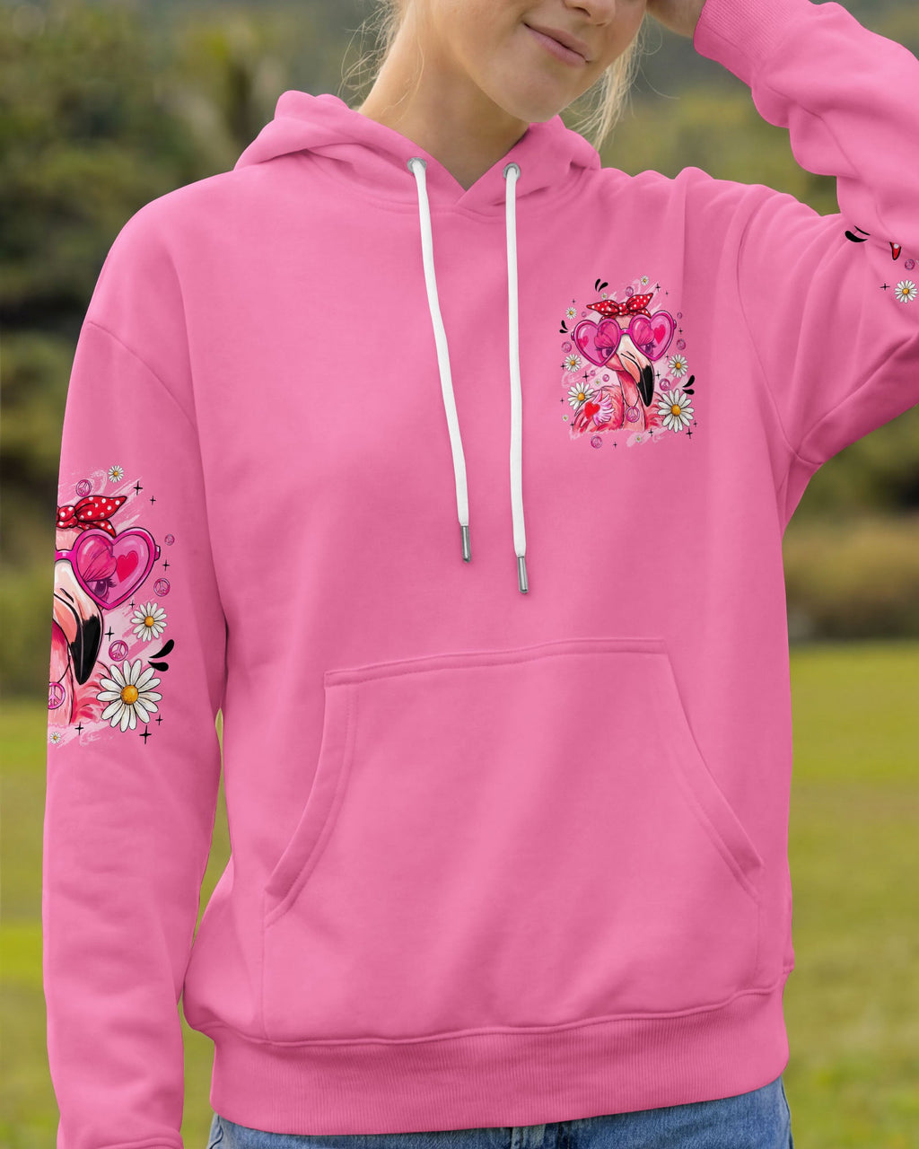 AGING MAY HAVE SLOWED ME DOWN FLAMINGO ALL OVER PRINT - TYQY0207261