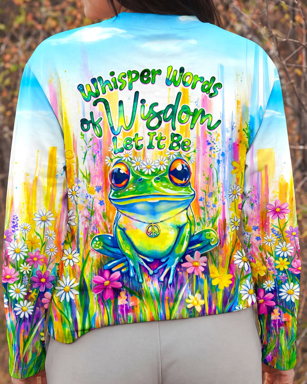 WHISPER WORDS OF WISDOM LET IT BE FROG ALL OVER PRINT - TYQY0806262