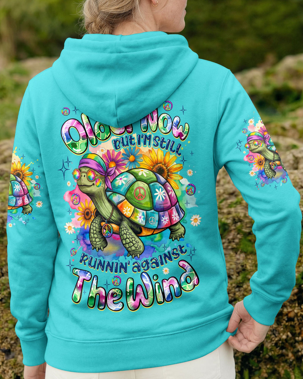 RUNNING AGAINST THE WIND TURTLE ALL OVER PRINT - TYQY2505263