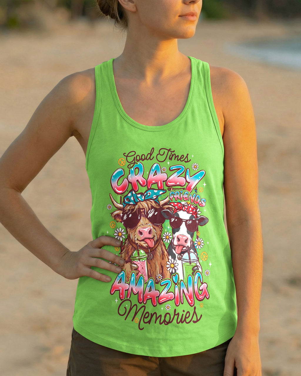 GOOD TIMES CRAZY FRIENDS COW ALL OVER PRINT - TYQY3006263