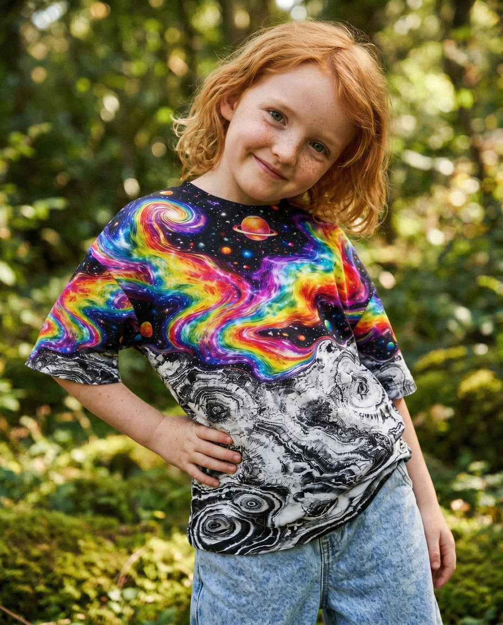 SCRATCHING CAT GALAXY KIDS ALL OVER PRINT - KMTM1006262