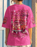 PEACE LOVE AN FLAMINGOS ALL OVER PRINT - TY0807261
