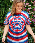 RED WHITE AND BLUE PAW ALL OVER PRINT - TYQY0104261
