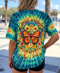 JUST BREATHE BUTTERFLY FLORAL SWIRL ALL OVER PRINT - TLHG0704262