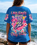 I WAS SIMPLY BORN TO DILLY DALLY SCHNAUZER DOG BEACH  ALL OVER PRINT   - TLHG1405262