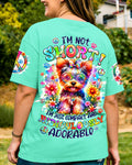 I'M NOT SHORT YORKSHIRE TERRIER DOG ALL OVER PRINT - TYQY1405263