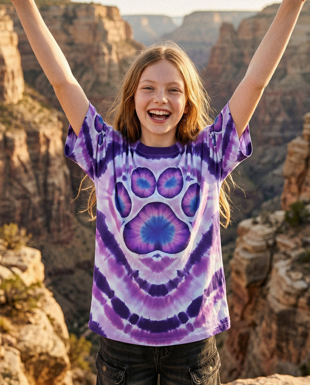 PAW PRINT PURPLE KIDS ALL OVER PRINT - TYQY1106263