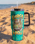 PEACE LOVE AND MEOW CATS TUMBLER - TY0707265
