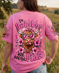 IN OCTOBER WE WEAR PINK BREAST CANCER AWARENESS HIGHLAND COW ALL OVER PRINT - TYQY1507261