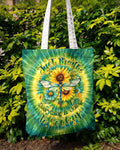 JUST BREATHE DRAGONFLY FLORAL SWIRL TOTE BAG  - TLHG1304261