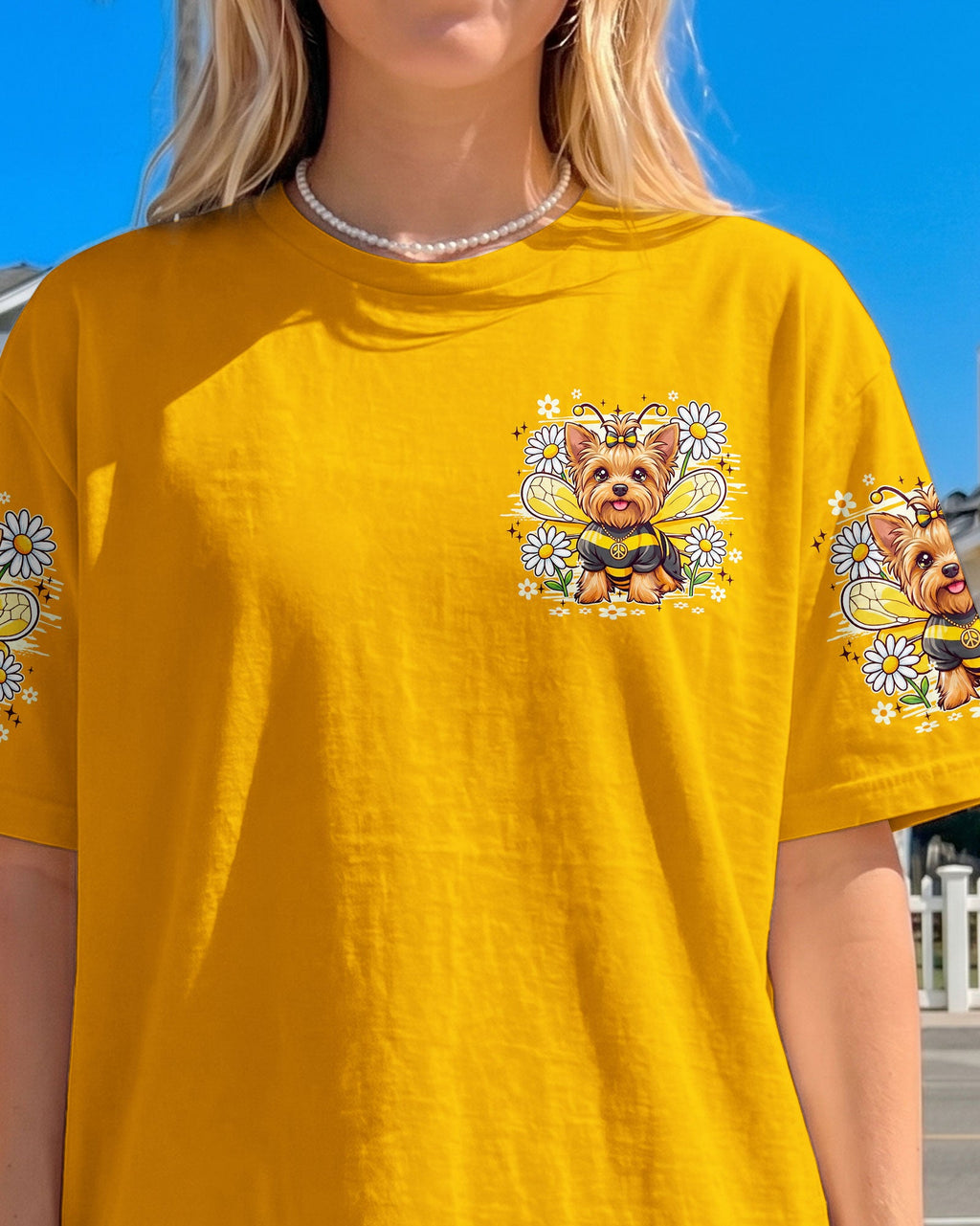 BEE YOU THE WORLD WILL ADJUST YORKSHIRE TERRIER DOG ALL OVER PRINT - TY1505261